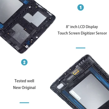 Dėl LG G Trinkelėmis 8.0 V480 V490 LCD Ekrano Matricos Jutiklinis Ekranas skaitmeninis keitiklis Pulto Jutiklis Stiklo Planšetinio kompiuterio Surinkimas Pakeitimas su karkasu