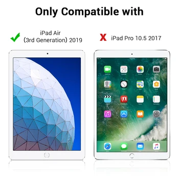 ESR iPad Oro 3 2019 Atveju Rikošetas Plonas išmanusis Lankstus TPU Galinį Dangtelį su Guma Danga Padengti iPad Oro 3 2019 10.5