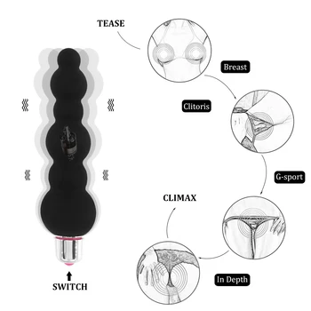 EXVOID Silikono Analinis Granulės Vibratorius, Sekso Žaislai Moterims Analinis Vibratorius Prostatos Massager Vibracija Butt Plug Dildo Suaugusiems