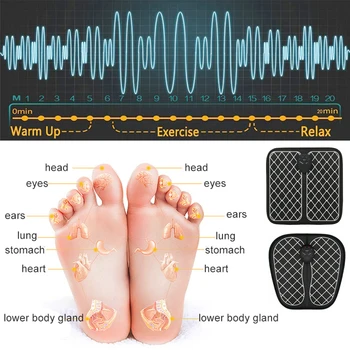 Elektros EMS Dešimtis Foot Massager Trinkelėmis Kojų Raumenų Stimuliatorius Kilimėlis Pėdų Masažas gerina Kraujotaką, Sumažinti Skausmas, Skausmo malšinimas