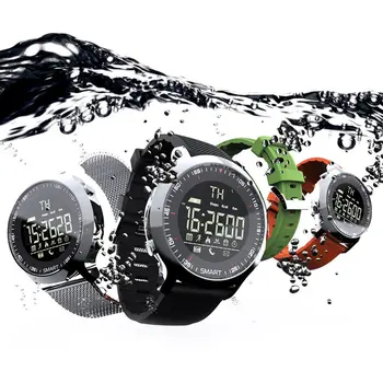 Ex18 Vyrų Smart Sporto laikrodis atsparus Vandeniui Šviesos Pedometer Protingas Fitnesas Su Slėgio Matavimo Pulso Matuoklis Tracker