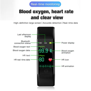 F07T Išmaniųjų Laikrodžių Apyrankės Multi Sąsaja Širdies ritmas, Temperatūra Apyrankę Pulse Oximeter Aukštos Temperatūros Aliarmas Naudotis Tracker