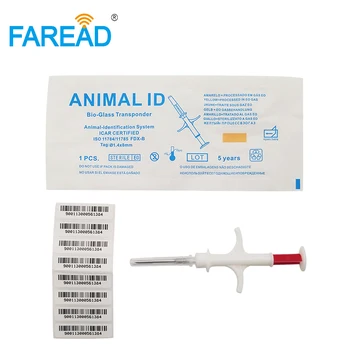 FDX-B ISO11784/5 1.4*8mm gyvūnų ID RFID siųstuvas GT lustas mini mikroschema adata žuvų šuo, katė nustatyti injekcinius švirkštų
