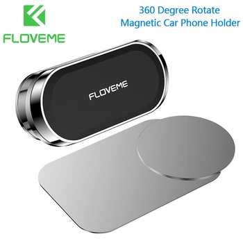 FLOVEME Magnetinio Automobilinis Telefono Laikiklis iPhone 12 11 360 Laipsnių Pasukti Metalo Magnetas GPS Automobilių tvirtinimas Xiaomi Telefono Laikiklio Stovas