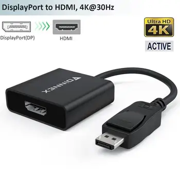 FOINNEX Aktyvus DisplayPort į HDMI Adapteris,4K Vyrų DP 1.2 Moterų HDMI 1.4 Iš Konverteris,DP-HDMI Video 