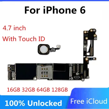 Fabrikas Atrakinta iPhone 6 Plokštė Su sensoriniu ID, Logika lentos iphone 6 Su Pilna Drožlių Plokštės