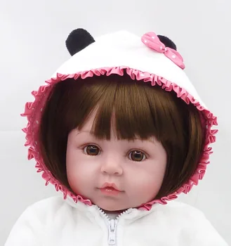 Forrsdor reborn47cm / 58cm baby girl mielas panda kostiumas Bebe atgimsta lėlės Kalėdų dovana vaikams