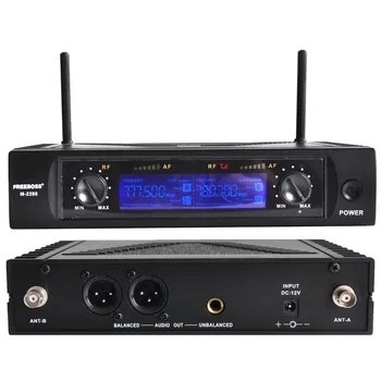 Freeboss M-2280 50M Atstumas 2 Kanalo Ausinių Mic Sistema Karaoke Šalies Bažnyčios UHF Belaidžiai Mikrofonai