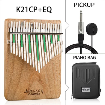 GECKO Kalimba 21-Raktas Kamparo Medienos nykščio Fortepijono Muzikos Instrumentas Afrikos Piršto Fortepijono Muzikos Instrumentas K21CP Oficiali Parduotuvė