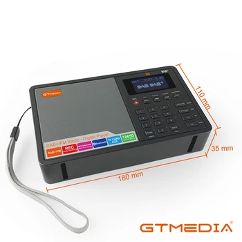 GTMEDIA D1 Geriamojo Skaitmeninio Radijo DAB DAB+ FM RDS Radijo LCD Ekranas 