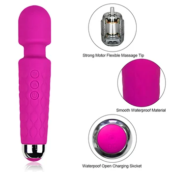 Galingas Klitorio Vibratoriai USB Įkrauti Magic Wand AV Vibratorius Massager Seksualinės Sveikatingumo Erotinis Sekso Žaislai Moterims, Suaugusiųjų Produktas