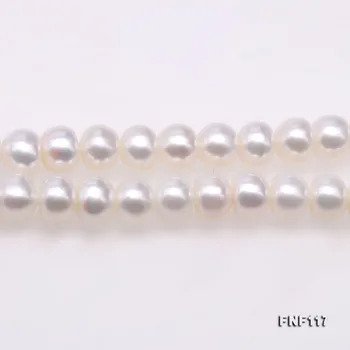 Gamtos 6-6.5 mm Balta Butas Apvalių Perlų Vėrinį Agatas 13.5*45mm Nereguliarus Pakabukas Choker 18