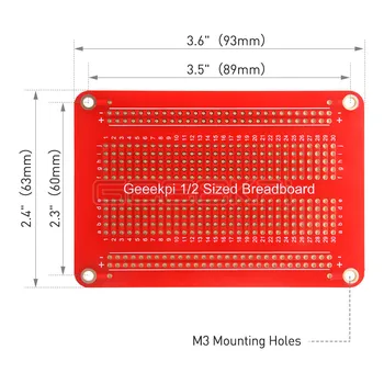 GeeekPi Prototipą PCB Solderable Breadboard už Arduino, ir 