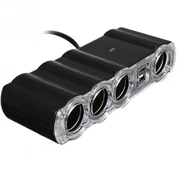 Geriamojo Multi Lizdas 4 Port 1 Auto Automobilis Lengvesni Splitter USB Kištukas Adapteris Įkroviklis