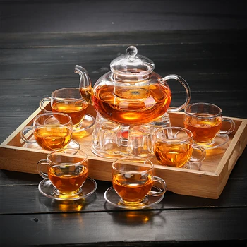 Geriausias pasirinkimas stiklo teaset, visą arbatinukas rinkiniai, Namo ware dovana virdulys arbatinukas tiekimo,600-800ml stiklo arbatos rinkinys