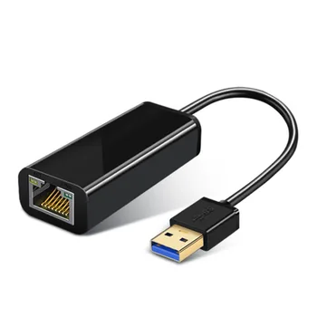 Gigabit Priedai Ethernet Adapteris, 1000Mbps Lan RTL8153 Tinklo plokštė, TV BOX Black Nešiojamas Patvarus USB3.0 RJ45 Už 