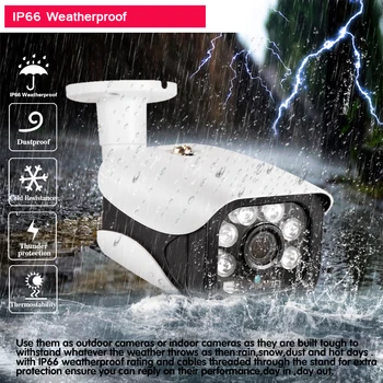 H. 265 8CH 5MP VAIZDO Kamera, Sistema Wireless POE NVR Rinkinys, Lauko Vandeniui 5MP Audio POE IP Camera Saugumo Stebėjimo Sistema.