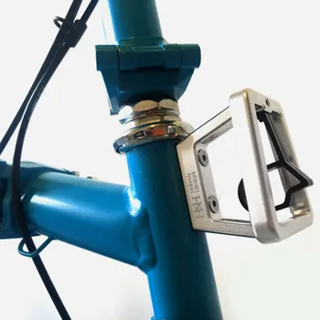 H & Lankstymo Savarankiškas Laikiklis CNC Aliuminio Integruotas laikiklis brompton dviračio Krepšys, priedų vežėjas