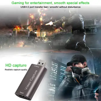 HD 4K 1080P Vaizdo įrašymo Kortelė, USB 3.0 USB 2.0 HDMI Video Įrašyti Langelį PS4 Žaidimas, DVD Vaizdo Kameros Įrašymo Live Transliacijos