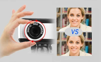HD USB Web Kamera su Built-in HD Kameros Mikrofonas Lanksčiu Pasukti Už 