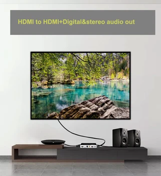 HDMI 2.0 audio extractor 4K@60Hz HDR HDMI 2.0 toslink spdif konverteris extractor switcher splitter už PS4 pro 