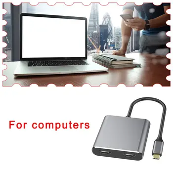 HDMI Type C Adapteris 4K C Dual HDMI USB 3.0 Kabelį Mokestis Uosto Konverteris, Skirtas MacBook 