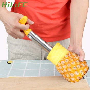 HILIFE Vaisių, Daržovių Peilis Nerūdijančio Plieno Mini Virtuvės Reikmenys Ananasų Skustukas Spiralizer Cutter Core Žievelės Slicer