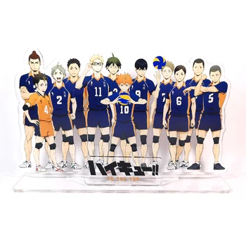 Haikyuu karasuno mokyklos Hinata kageyama Tsukishima Sugawara grupės akrilo stovi paveikslas modelis plokštelės laikiklis topper anime HM