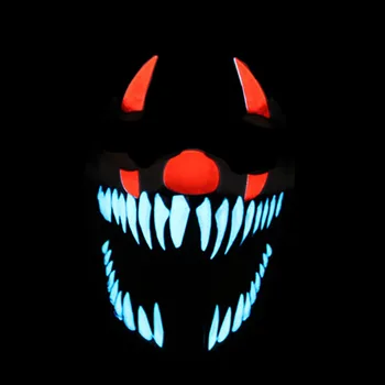 Helovinas LED Kaukė Šviesos Šalis Teroro Kaukės Šalto Šviesos Šalmas Ugnies Festivalis Šalis Žėrintis Šokių Halloween Mask Priedai