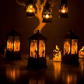 Helovinas LED Žibintų Elektroninių Žvakių Šviesos Su Moliūgų Ragana Dvasios Vertus Modelis Baisu Hallowen Šalis Dekoras, Šviesos Namuose