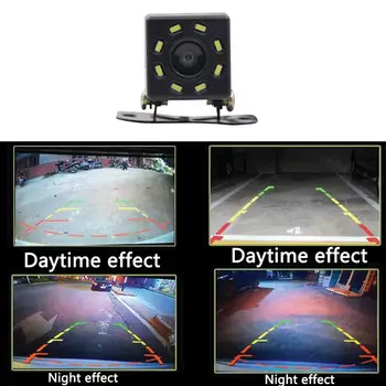 HiMISS Automobilio Galinio vaizdo Naktinio Matymo 8 LED Atbuline Kamera, HD Vaizdo Vandeniui Atbulinės eigos Parkavimo Stebėti CCD 170 Laipsnių Plataus Kampo