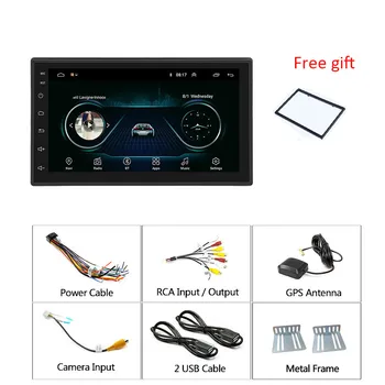 Hikity 2 Din Automobilio Radijas Android, GPS Wifi, Automobilių Multimedia Player 7