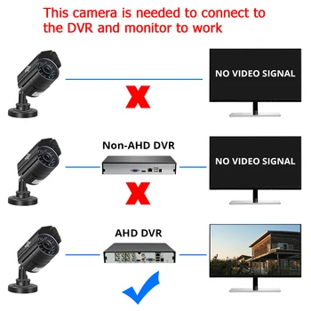 Hiseeu 5MP HAINAUT Stebėjimo Kameros 1080P Metalo Vandeniui Lauko CCTV Saugumo Kameros Lauko Kulka Fotoaparatą, CCTV DVR Sistema