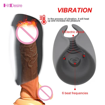 HitDesire Rankena, Vibracija, Vyras Massager 10 Rūšių Varpos Vibratorius Blizgesys Masturbator Seksualinės Stimuliacijos Sekso žaisliukai Vyrams