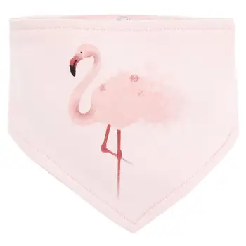 Honeyzone 3pc/daug Medvilnės Baby Mergaičių Kombinezonai Pink Flamingo Spausdinti Baby Rankšluostis Skarelės Šalikas Vaikų Cravat Kūdikių Rankšluostį