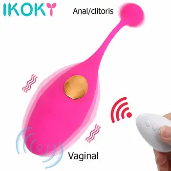 IKOKY Kelnaitės Belaidžio Nuotolinio Valdymo Vibratorius Kelnaitės Vibruojantis Kiaušinis Nešiojami Dildo Vibratorius G Spot-Klitorio Sekso žaislas Moterims