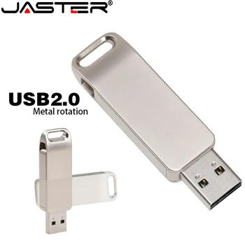 JASTER naujas itin mažų sidabro spalvos metalo 2.0 USB flash drive 4GB 8GB 16GB 32GB 64GB 128GB nešiojamų išorės saugojimo memory stick