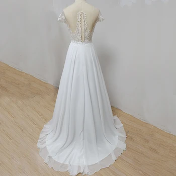 Jiayigong Bohemijos Vestuvių Suknelė Chalatas De Mariee Seksualus Pusėje Ritininės Nėrinių Aplikacijos Paplūdimio Vestuvių Suknelės, Plius Dydis Vestuvių Suknelė