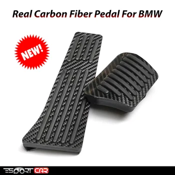 Jokių Gręžimo nekilnojamojo anglies pluošto Stabdžių Paspartinti Kojoms Pedalo Plokštė Padengti BMW M3 M5 F10 F30 X1 5 Metaliniu pedalu