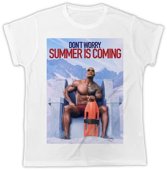Juokingas Cool Vasara Ateina Roko Dwayne Johnson Filmą Unisex Mens Marškinėlius Juokinga Dizaino Marškinėliai