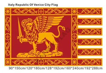 KAFNIK,90*150cm/128*192cm/192*288cm Italijos Venecijos Respublika Miesto Vėliavos Banner Plaukioja Event/šalis/namų dekoro Vėliavas