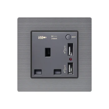 KAMANNI universalus penkių skylių lizdas dual USB lizdas sieninis įkroviklis adapteris įkrovimo 2A sieninis įkroviklis adapteris, maitinimo lizdas