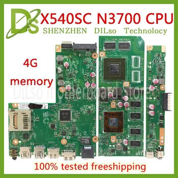 KEFU X540SC Mainboard ASUS X540SC X540S Nešiojamas Plokštė N3700 CPU 4G atminties N15V-GL1-KA-A2) vaizdo korta Bandymo originalas