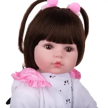 KEIUMI Realus Reborn Baby Girl Lėlės Audinio Organas, Įdaryti Tikroviška Kūdikių Lėlės Žaislas Dėvėti Panda Drabužiai Vaikas Kalėdos Gimtadienio Dovanos
