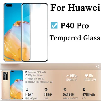 KEYSION Grūdintas Stiklas Huawei P40 P40 Pro + Screen Protector, Telefono HD Aišku, Visiškai Padengti Stiklo Huawei P40 Lite E Nova 7i
