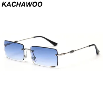 Kachawoo stačiakampio formos akiniai nuo saulės taškus moteris, mėlyna ruda metalo mados akiniai vyrų mados aikštė paprasta, aukštos kokybės