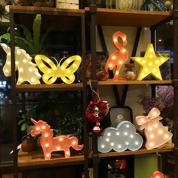 Kalėdų Namuose, LED Lempos Flamingo Vienaragis Ananasų Kalėdų Eglutės Dekoracijos, Šviesos, Baby Shower Vestuvės 