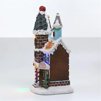 Kalėdų Žėrintis LED Namas Dažytos Modelius Salono Kalėdų Dekoracijos Kalėdų Ornamentu Dovanos Laimingų Naujųjų Metų