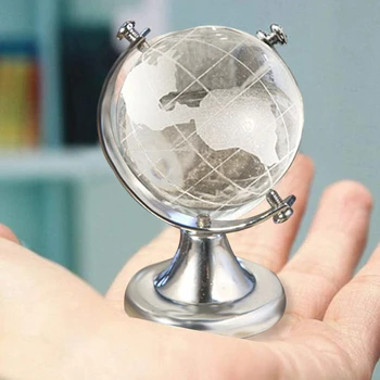 Kambarį Stiklo Kamuolys Darbalaukio Ornamentu Miegamasis Mini Su Pasaulio Žemėlapyje Suvenyras Namų Dekoro Kristalų Žemės Rutulio Office Gimtadienio Dovana