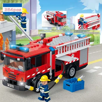 Karinės ugnies serijos Gaisro medicinos greitosios pagalbos Ugnies valdymo centro Statyba Blokai Žaislai Vaikams Dovanos